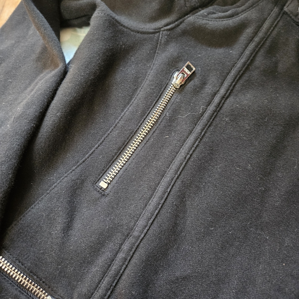 Harley-Davidson Vintage 1990s Biker Zip Cotton Black Jacket Medium EUC - Picture 3 of 16
